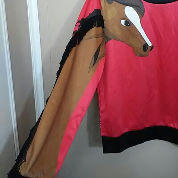 Bat Norton Horse Frilly Mane Top with Diamonds on - Picture 2 of 6